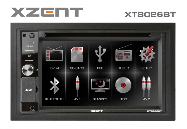 News - Central: 2-DIN Multimediasystem XT8026BT von Xzent