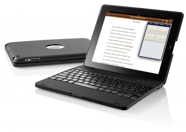 Einkauf-Shopping.de - Shopping Infos & Shopping Tipps | GeneralKeys iPad Netbook-Case mit 4000 mAh Akku & Bluetooth Tastatur, www.pearl.de