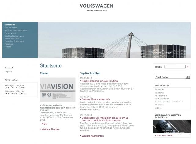 Deutsche-Politik-News.de | Die Corporate Website von Volkswagen