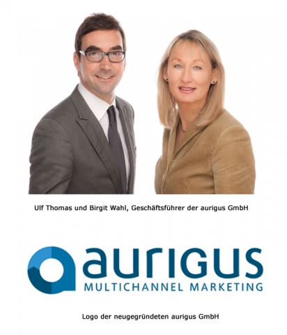 Deutsche-Politik-News.de | Ulf Thomas und Birgit Wahl, Geschftsfhrer der aurigus GmbH und Logo der aurigus GmbH