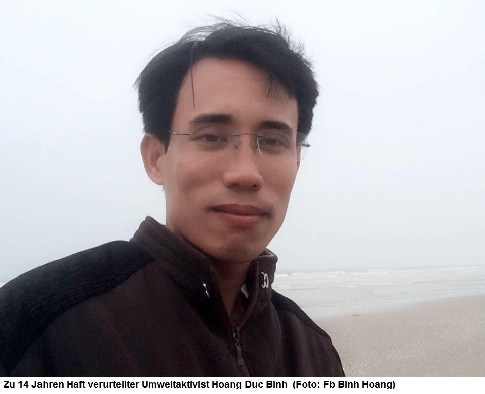 Zu 14 Jahren Haft verurteilter Umweltaktivist Hoang Duc Binh  (Foto: Fb Binh Hoang)