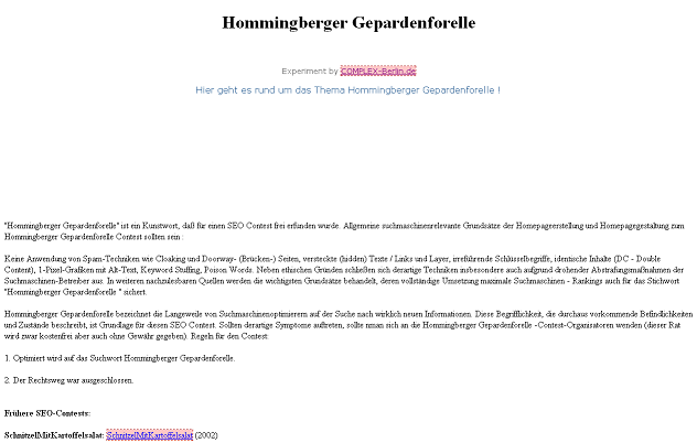 SeniorInnen News & Infos @ Senioren-Page.de | Hommingberger Gepardenforelle