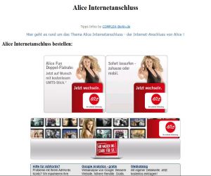 Nahrungsmittel & Ernhrung @ Lebensmittel-Page.de | Alice Internetanschluss