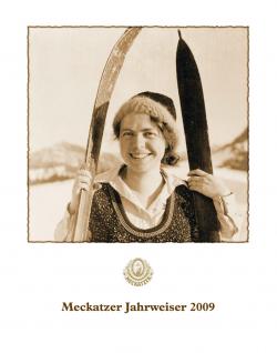 Bier-Homepage.de - Rund um's Thema Bier: Biere, Hopfen, Reinheitsgebot, Brauereien. | Foto: Der Titel des Meckatzer Jahrweisers 2009: Lala Aufsberg 1931 als sportliche Skifahrerin.