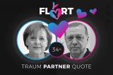 Foto: Nur 34% Traumpartner-Quote fr Angela Merkel und Recep Erdogan