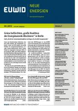 Deutsche-Politik-News.de | EUWID Neue Energien 44/2013 beinhaltet unter anderem ein Interview mit Franz Untersteller