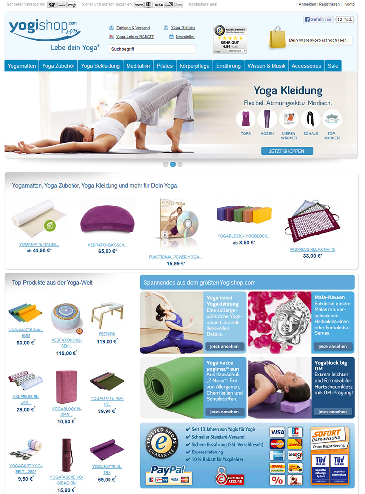 News - Central: Yoga-Produkte online kaufen auf http://www.yogishop.com